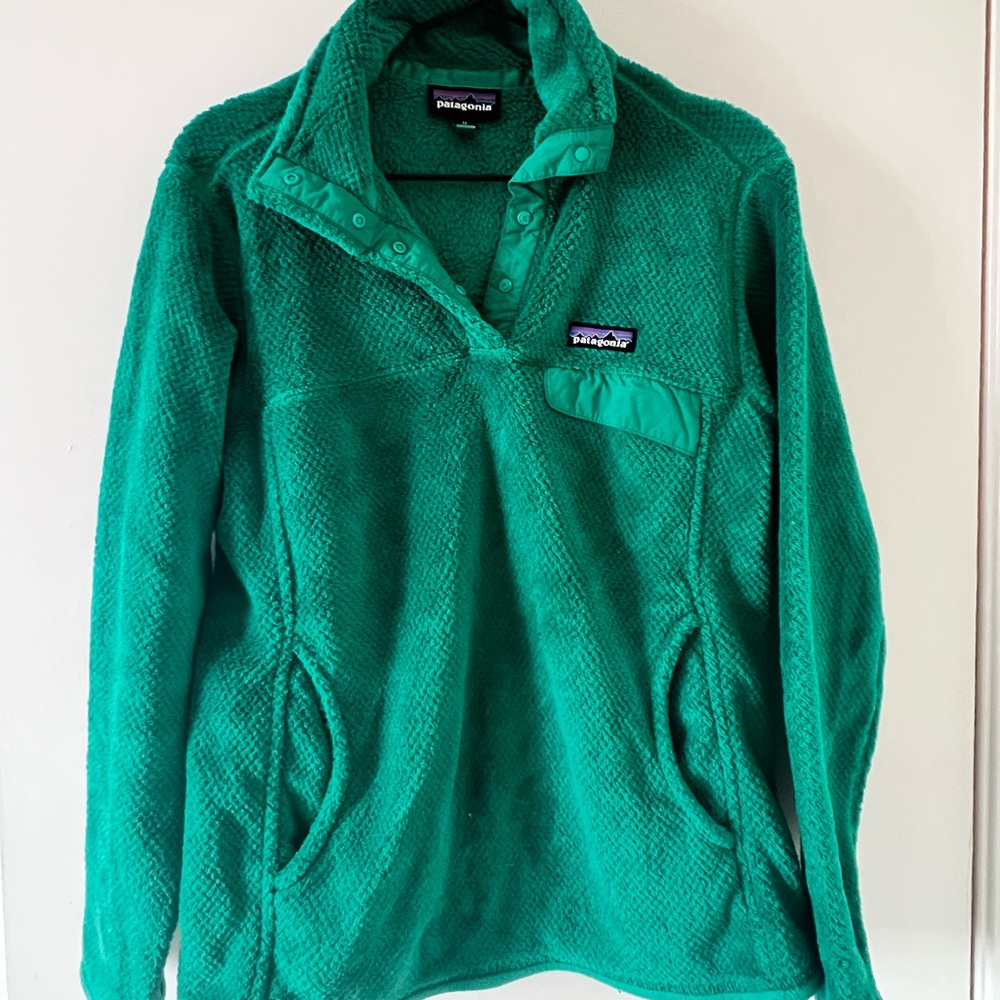 Patagonia Re-Tool Snap-T Pullover in Emerald Green